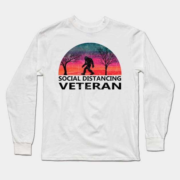 social distancing veteran Long Sleeve T-Shirt by Danksthetic